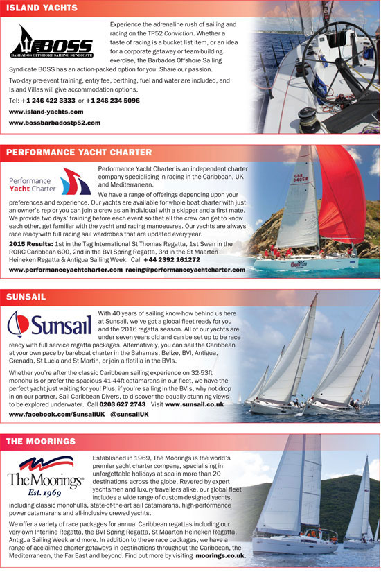 The Caribbean Sailing Association calendar